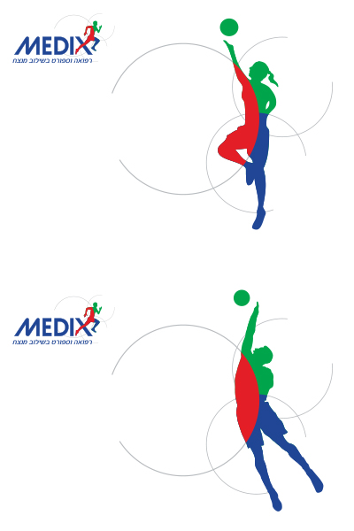 עיצוב דמויות שונות עבור קירות מרפאות מדיקס
